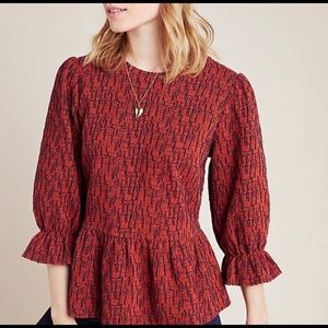 Anthropologie Peplum top